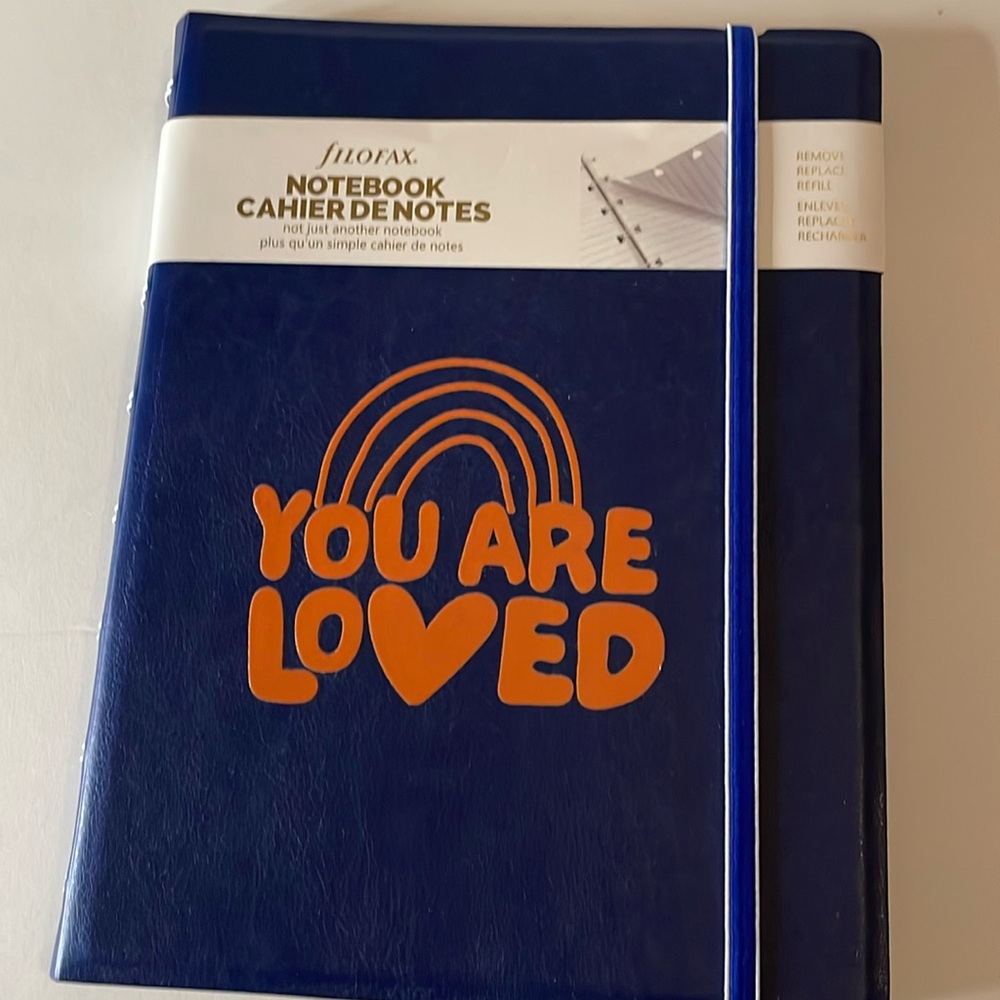 🆕 Filofax Refillable Notebook Leather-Look Cover Moveable Pages - Inspirational